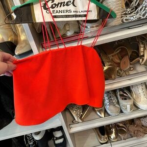 Bright Red Women's strappy crop